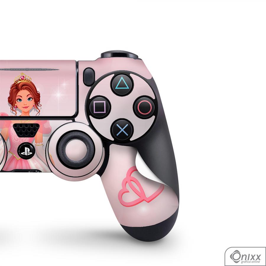 Skin Game Adesiva PS4 PRO Princesa Tema Rosa Adesivo Vinil Americano 10µ  4x0 Brilho Corte Eletrônico - GRÁFICA ONIXX