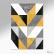 Kit De Placas Decorativas Geometric Forms Gray & Gold A4