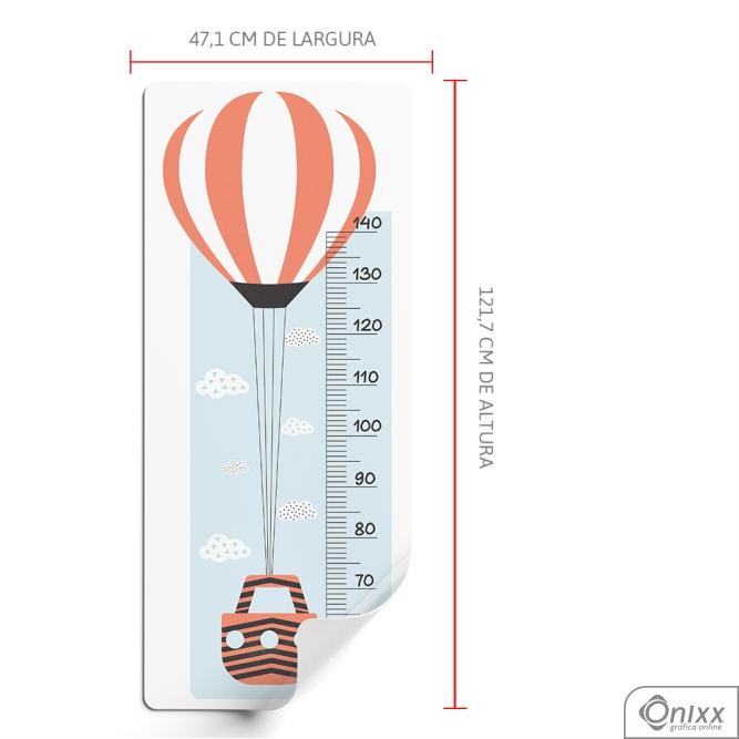 Adesivo Régua de Crescimento Fita Métrica Lovely Balões