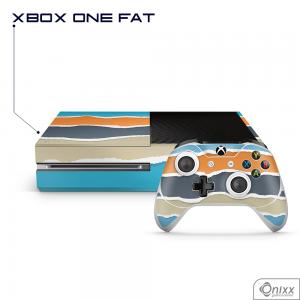 Skin Game Adesiva XBOX ONE FAT Cool Stripes Adesivo Vinil Americano 10µ  4x0 Brilho Corte Eletrônico 