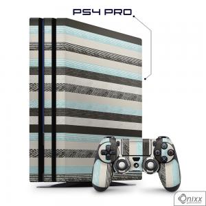 Skin Game Adesiva PS4 PRO Stripes Adesivo Vinil Americano 10µ  4x0 Brilho Corte Eletrônico 