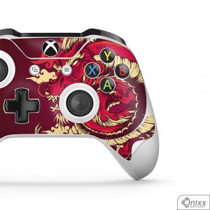 Skin Game Adesiva XBOX ONE JOYSTICKS Dragão Vermelho Adesivo Vinil Americano 10µ  4x0 Brilho Corte Eletrônico 