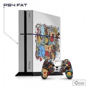 Skin Game Adesiva PS4 FAT Crazy Beings Adesivo Vinil Americano 10µ  4x0 Brilho Corte Eletrônico 