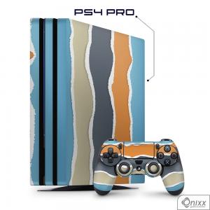 Skin Game Adesiva PS4 PRO Cool Stripes Adesivo Vinil Americano 10µ  4x0 Brilho Corte Eletrônico 