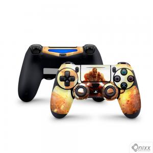 Skin Ps4 Joysticks Adesiva God Of War - Kratos Eyes Adesivo Vinil Americano 10µ  4x0 Brilho Corte Eletrônico 