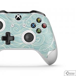 Skin Game Adesiva XBOX ONE JOYSTICKS Light Blues Waves Adesivo Vinil Americano 10µ  4x0 Brilho Corte Eletrônico 