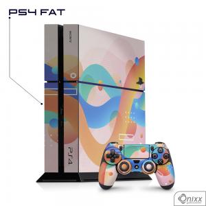 Skin Game Adesiva PS4 FAT Summer Colors Adesivo Vinil Americano 10µ  4x0 Brilho Corte Eletrônico 