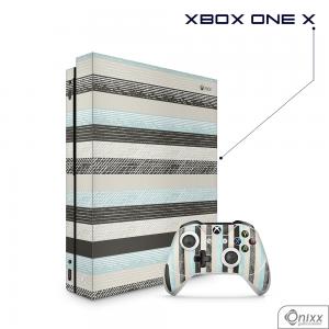 Skin Game Adesiva XBOX ONE X Stripes Adesivo Vinil Americano 10µ  4x0 Brilho Corte Eletrônico 