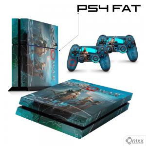 Skin Ps4 Fat Adesiva God Of War Adesivo Vinil Americano 10µ  4x0 Brilho Corte Eletrônico 