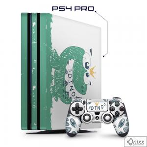 Skin Game Adesiva PS4 PRO Dino Adesivo Vinil Americano 10µ  4x0 Brilho Corte Eletrônico 