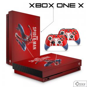Skin Xbox One X Adesiva SPIDER MAN Adesivo Vinil Americano 10µ  4x0 Brilho Corte Eletrônico 