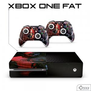 Skin Xbox One Fat Adesiva Spider Man Adesivo Vinil Americano 10µ  4x0 Brilho Corte Eletrônico 