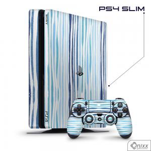 Skin Game Adesiva PS4 Slim Blue Stripes