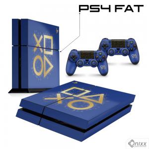 Skin Ps4 Fat Adesiva DAYS OF PLAY Adesivo Vinil Americano 10µ  4x0 Brilho Corte Eletrônico 