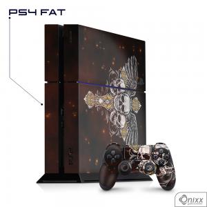 Skin Game Adesiva PS4 FAT Skulls Adesivo Vinil Americano 10µ  4x0 Brilho Corte Eletrônico 