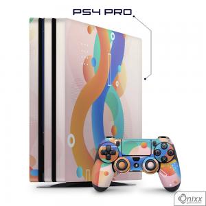 Skin Game Adesiva PS4 PRO Summer Colors Adesivo Vinil Americano 10µ  4x0 Brilho Corte Eletrônico 