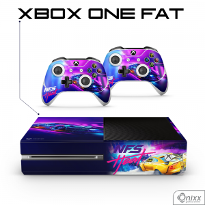 Skin Xbox One Fat Adesiva NFS Heat Adesivo Vinil Americano 10µ  4x0 Brilho Corte Eletrônico 