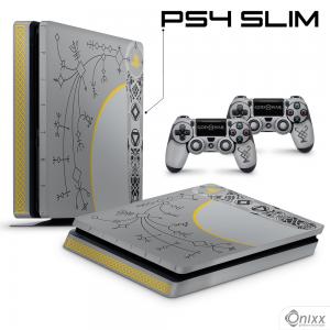 Skin Ps4 Slim Adesiva GOD OF WAR SPECIAL EDITION Adesivo Vinil Americano 10µ  4x0 Brilho Corte Eletrônico 