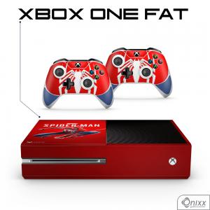 Skin Xbox One Fat Adesiva SPIDER MAN Adesivo Vinil Americano 10µ  4x0 Brilho Corte Eletrônico 
