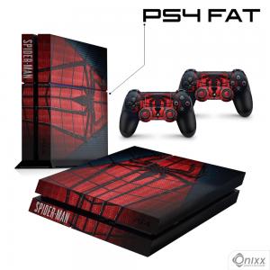 Skin Ps4 Fat Adesiva Spider Man 3 Adesivo Vinil Americano 10µ  4x0 Brilho Corte Eletrônico 