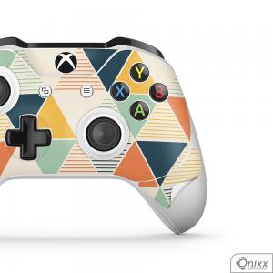 Skin Game Adesiva XBOX ONE JOYSTICKS Triângulos Coloridos Adesivo Vinil Americano 10µ  4x0 Brilho Corte Eletrônico 