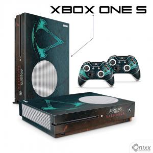 Skin Xbox One S Adesiva Assassins Creed Valhalla Rune Adesivo Vinil Americano 10µ  4x0 Brilho Corte Eletrônico 