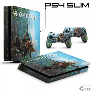 Skin Ps4 Slim Adesiva Biomutant Adesivo Vinil Americano 10µ  4x0 Brilho Corte Eletrônico 