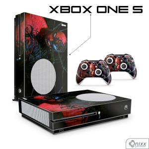 Skin Xbox One S Adesiva Spider Man Adesivo Vinil Americano 10µ  4x0 Brilho Corte Eletrônico 