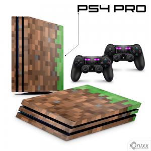 Skin Ps4 Pro Adesiva Minecraft Adesivo Vinil Americano 10µ  4x0 Brilho Corte 100% Digital 