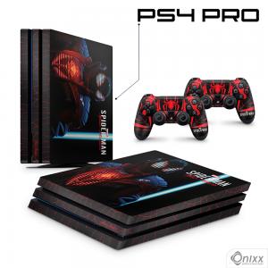 Skin Ps4 Pro Adesiva Spider man Miles Morales + Pôster A3 Adesivo Vinil Americano 10µ  4x0 Brilho Corte Eletrônico 