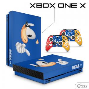 Skin Xbox One X Adesiva SONIC Adesivo Vinil Americano 10µ  4x0 Brilho Corte Eletrônico 