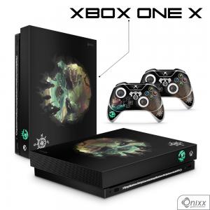 Skin Xbox One X Adesiva Sea of Thieves Adesivo Vinil Americano 10µ  4x0 Brilho Corte Eletrônico 