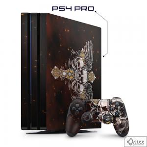 Skin Game Adesiva PS4 PRO Skulls Adesivo Vinil Americano 10µ  4x0 Brilho Corte Eletrônico 