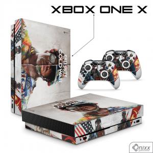 Skin Xbox One X Adesiva Call Of Duty Cold War Adesivo Vinil Americano 10µ  4x0 Brilho Corte Eletrônico 