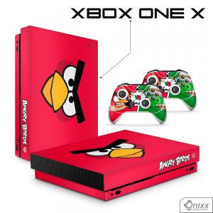Skin Xbox One X Adesiva Angry Birds (Red) Adesivo Vinil Americano 10µ  4x0 Brilho Corte Eletrônico 