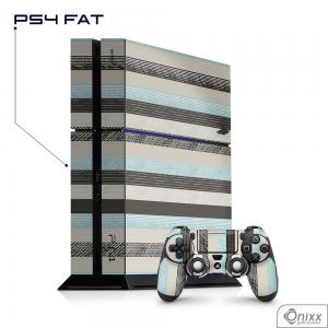 Skin Game Adesiva PS4 FAT Stripes Adesivo Vinil Americano 10µ  4x0 Brilho Corte Eletrônico 