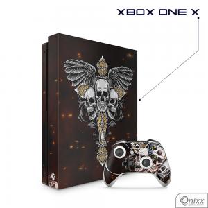 Skin Game Adesiva XBOX ONE X Skulls Adesivo Vinil Americano 10µ  4x0 Brilho Corte Eletrônico 