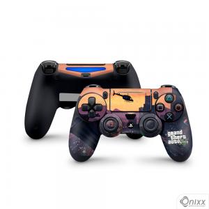 Skin Ps4 Joysticks Adesiva GTA V Adesivo Vinil Americano 10µ  4x0 Brilho Corte Eletrônico 