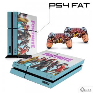 Skin Ps4 Fat Adesiva Fortnite Adesivo Vinil Americano 10µ  4x0 Brilho Corte Eletrônico 