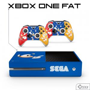 Skin Xbox One Fat Adesiva SONIC Adesivo Vinil Americano 10µ  4x0 Brilho Corte Eletrônico 