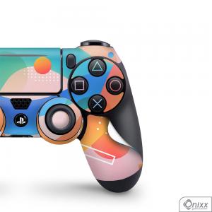 Skin Game Adesiva PS4 JOYSTICKS Summer Colors Adesivo Vinil Americano 10µ  4x0 Brilho Corte Eletrônico 