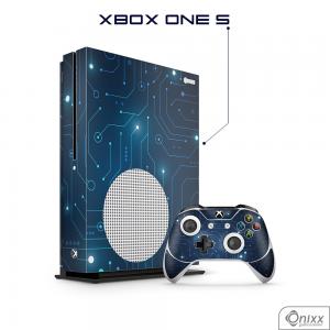 Skin Game Adesiva XBOX ONE S Tech Adesivo Vinil Americano 10µ  4x0 Brilho Corte Eletrônico 