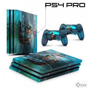 Skin Ps4 Pro Adesiva God Of War Adesivo Vinil Americano 10µ  4x0 Brilho Corte Eletrônico 