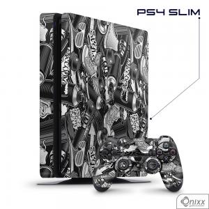 Skin Game Adesiva PS4 SLIM Estilo Grafite