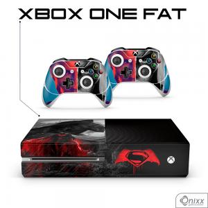 Skin Xbox One Fat Adesiva Batman VS Superman Adesivo Vinil Americano 10µ  4x0 Brilho Corte Eletrônico 