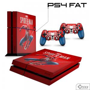 Skin Ps4 Fat Adesiva Spider Man Adesivo Vinil Americano 10µ  4x0 Brilho Corte 100% Digital 