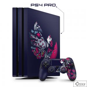 Skin Game Adesiva PS4 PRO Gueixa Adesivo Vinil Americano 10µ  4x0 Brilho Corte Eletrônico 