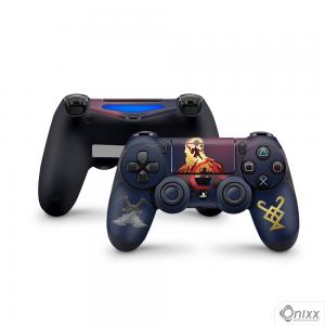 Skin Ps4 Joysticks Adesiva God Of War Blue Skin Adesivo Vinil Americano 10µ  4x0 Brilho Corte Eletrônico 