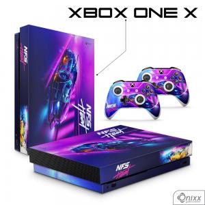 Skin Xbox One X Adesiva NFS Heat Adesivo Vinil Americano 10µ  4x0 Brilho Corte Eletrônico 