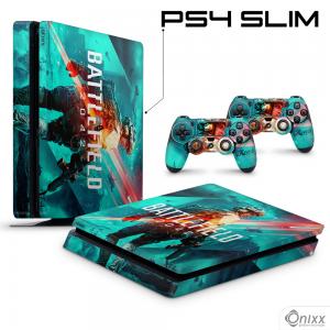 Skin Ps4 Slim Adesiva Battlefield 2042 Adesivo Vinil Americano 10µ  4x0 Brilho Corte Eletrônico 